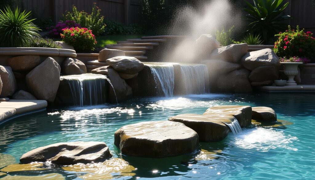 pool waterfall features Coppell